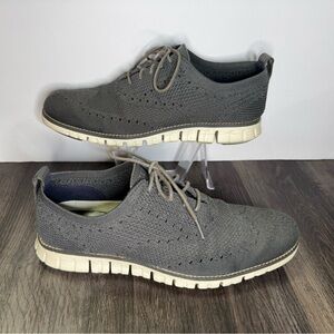 🔥Cole Haan Zerogrand Men's 9.5 M Gray Stitchlite Wingtip Casual Shoes C30562